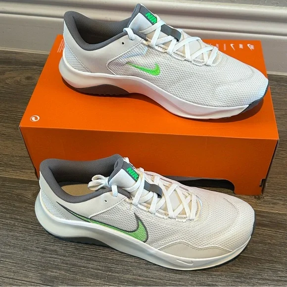 Nike Legend Essential 3 Men's Training Shoes White/Green DM1120-006 Size 11 NEW - Picture 8 of 9